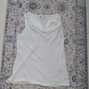 White House Black Market White Sleeveless Tank Top